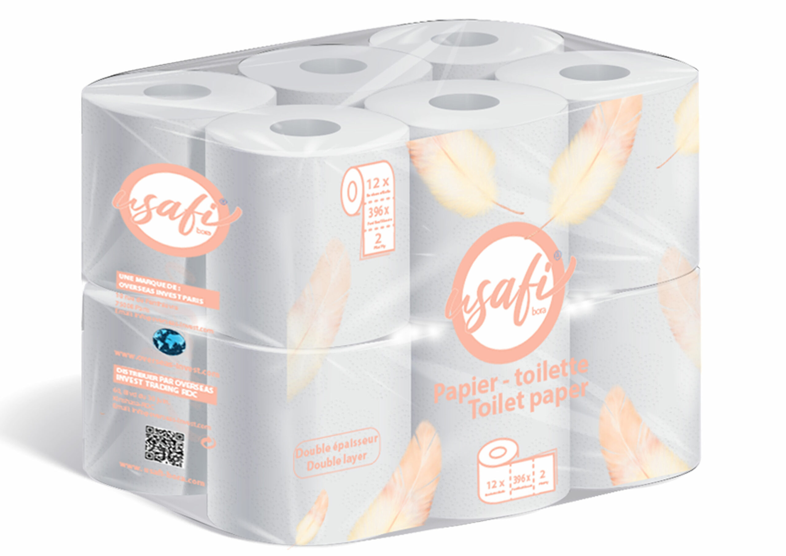 Papier Toilette 2plis , 12 rouleaux