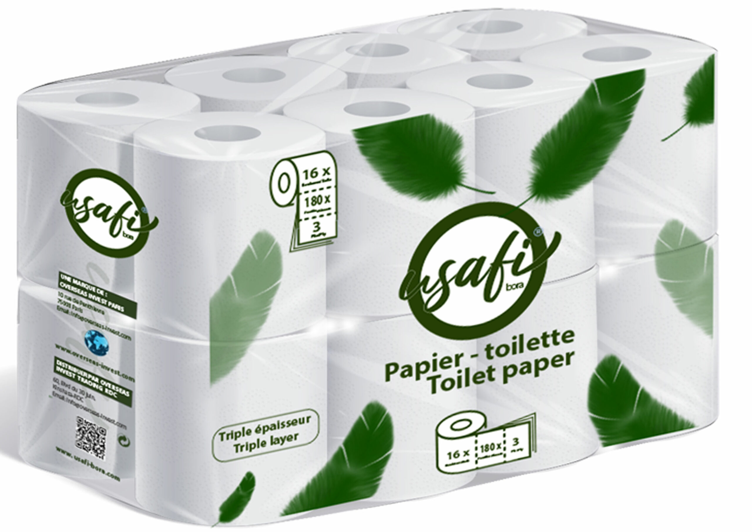 Papier Toilette 3plis , 16 rouleaux